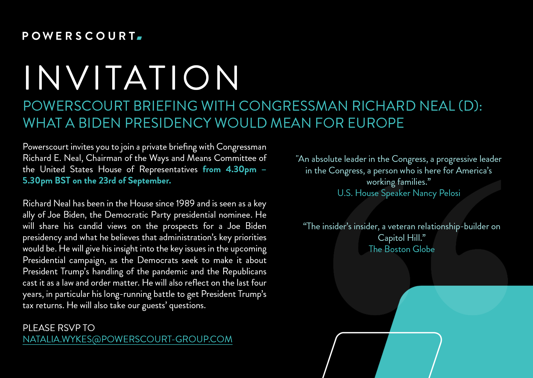 A6 invite - PWCT webinar - (D): What a Biden presidency would mean for Europe